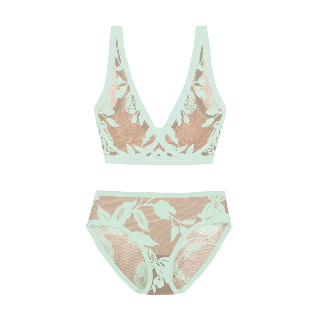 Madam Muse Sheer Bralette and Brief Set