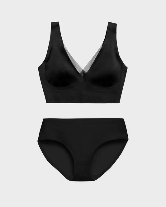 Black Smoothing Bra and Brief Set