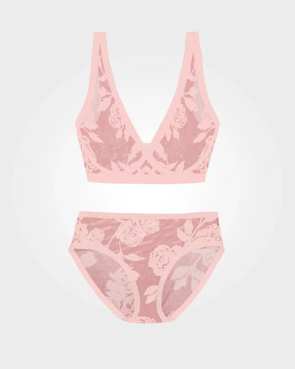Madam Bisou Sheer Bralette and Brief Set