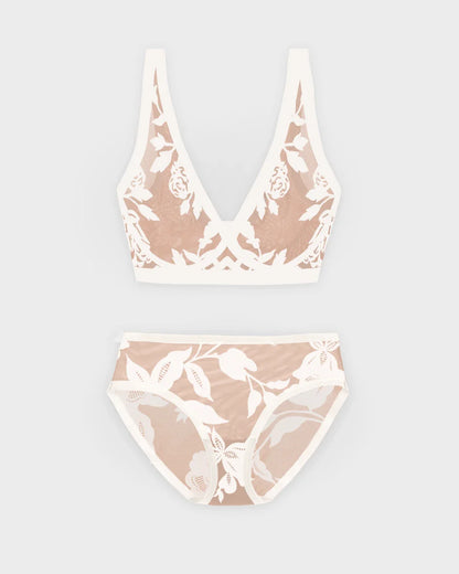 Madam Lux Sheer Bralette and Brief Set