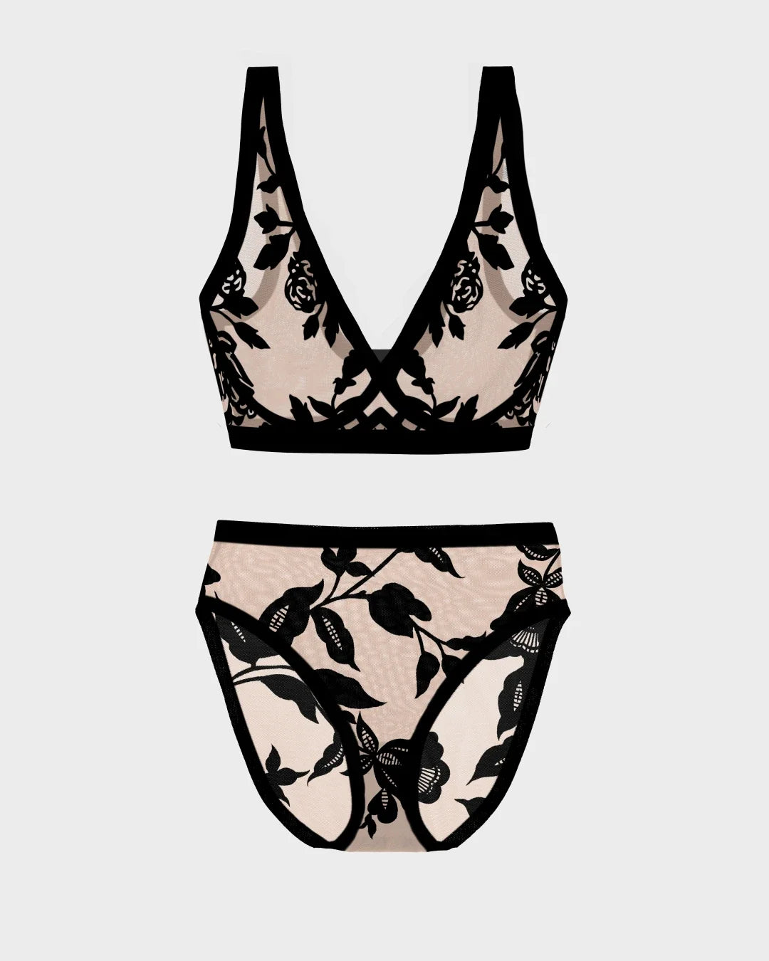 Madam Oh La La Sheer Bralette and High-Cut Set